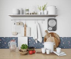 Papel De Parede Adesivo Azulejo Artístico Azul 2,80m