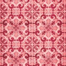 Papel de parede adesivo azulejo autocolante português vermelho ref: dpaz36