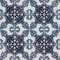 Papel de parede adesivo azulejo autocolante português vintage degrade em azul ref: dpaz35
