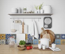 Papel De Parede Adesivo Azulejo Cubo Geométrico Branco 2,80m