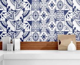 Papel de parede Adesivo Azulejo Decorativo Azul Marinho Papel de parede Adesivo Azulejo Decorativo Azul Marinho