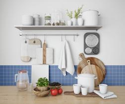 Papel De Parede Adesivo Azulejo Pastilha Azul Cozinha 2,80m