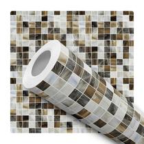 Papel de Parede Adesivo Azulejo Pastilha Ladrilho Tons de Marrom Marmorizado Moderno Papel de Parede Adesivo Azulejo Pastilha Ladrilho Tons de Marrom Marmorizado Moderno