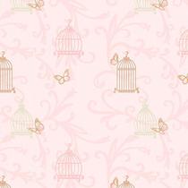 Papel de Parede Adesivo Baby Rosa Borboletas - 001 Papel de Parede Adesivo Baby Rosa Borboletas - 001