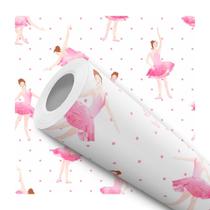 Papel de Parede Adesivo Bailarina Rosa Bolinha Infantil Menina Bebê Moderno Quarto Sala de Estar Papel de Parede Adesivo Bailarina Rosa Bolinha Infantil Menina Bebê Moderno Quarto Sala de Estar
