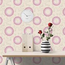Papel de Parede Adesivo Bolhas Rosa 12 Rolo 0,58x3M