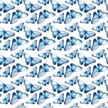 Papel de Parede Adesivo Borboletas Azuis 2,70x0,57m