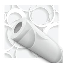 Papel de Parede Adesivo Branco Efeito 3D Círculos Moderno Quarto Sala de Estar Papel de Parede Adesivo Branco Efeito 3D Círculos Moderno Quarto Sala de Estar