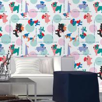 Papel de Parede Adesivo Cachorros 1127 Rolo 0,58x3M Papel de Parede Adesivo Cachorros 1127 Rolo 0,58x3M