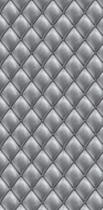 Papel de Parede Adesivo Capitone Couro Cinza Cabeceira de Cama 3D CO 02