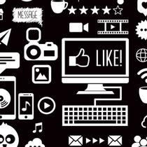 Papel de Parede Adesivo Casual Internet - 113