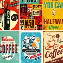 Papel de Parede Adesivo Casual Placas Vintage - 105 Papel de Parede Adesivo Casual Placas Vintage - 105