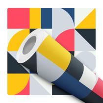 Papel de Parede Adesivo Círculos Efeito 3D Rosa Moderno Quarto Sala de Estar Papel de Parede Adesivo Círculos Efeito 3D Rosa Moderno Quarto Sala de Estar