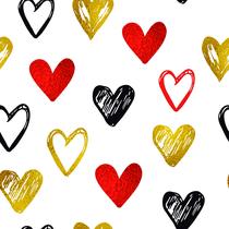 Papel De Parede Adesivo Coração Vermelho Dourado Preto Quarto 12m Papel De Parede Adesivo Coração Vermelho Dourado Preto Quarto 12m
