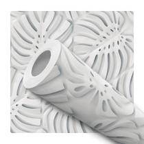 Papel de Parede Adesivo Costela de Adão Branco Efeito 3D Sombra Gesso Moderno Quarto Sala de Estar Papel de Parede Adesivo Costela de Adão Branco Efeito 3D Sombra Gesso Moderno Quarto Sala de Estar
