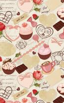 Papel de Parede Adesivo Cozinha Cupcakes CAS 132 - IC DECOR