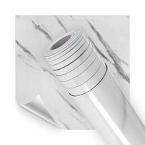 Papel de Parede Adesivo Cozinha Resistente a Alta Temperatura Marmore Carrara