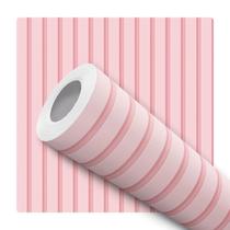Papel de Parede Adesivo Decorativo Infantil Listrado Ripas Rosa Delicado Moderno Quarto Sala