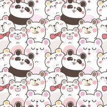 Papel De Parede Adesivo Desenho De Ursinhos E Pandas 12M