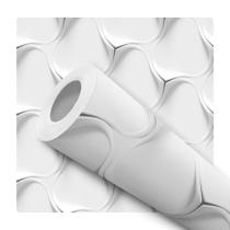 Papel de Parede Adesivo Efeito 3D Branco Gesso Moderno Quarto Sala de Estar Papel de Parede Adesivo Efeito 3D Branco Gesso Moderno Quarto Sala de Estar