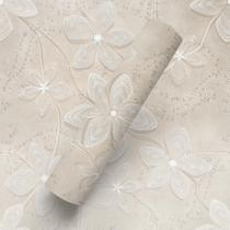 Papel de Parede Adesivo Efeito Seda Nude Tema Flor Papel de Parede Adesivo Efeito Seda Nude Tema Flor