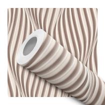 Papel De Parede Adesivo Efeito Visual 3D Ondas Areia Sala Quarto 12m