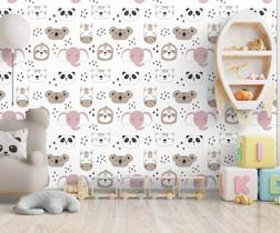 Papel de Parede Adesivo estampa de Urso panda Vinil 3m- ALGIDECOR Papel de Parede Adesivo estampa de Urso panda Vinil 3m- ALGIDECOR