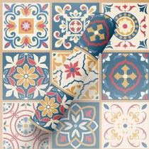 Papel de Parede Adesivo Estilo Azulejos Português Ladrilhos