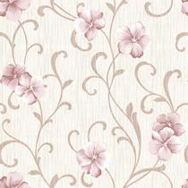 Papel De Parede Adesivo Estilo Linho Floral Rosa