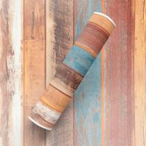 Papel de Parede Adesivo Estilo Ripa De Madeira Demolição Sala Casa