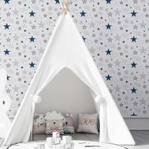 Papel de Parede Adesivo Estrela Azul N03013 Rolo 0,58X2,5M Papel de Parede Adesivo Estrela Azul N03013 Rolo 0,58X2,5M