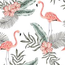 Papel De Parede Adesivo Flamingo Floral N03131 0,58X2,5M