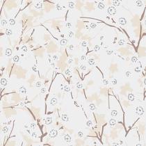 Papel De Parede Adesivo Floral Antigo Cerejeira Nude - 1,05M
