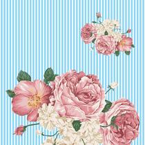 Papel de Parede Adesivo Floral Azul - 013