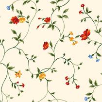 Papel de Parede Adesivo Floral Bege - 201