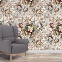 Papel De Parede Adesivo Floral Mod 498 Vinílico 59x300cm