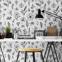 Papel de Parede Adesivo Floral N02219 Rolo 0,58x2,5M Papel de Parede Adesivo Floral N02219 Rolo 0,58x2,5M