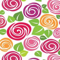 Papel de Parede Adesivo Floral Rosa - 022