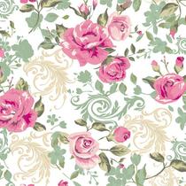 Papel de Parede Adesivo Floral Rosa - 121 Papel de Parede Adesivo Floral Rosa - 121