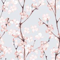 Papel De Parede Adesivo Floral Rosa Amendoeira