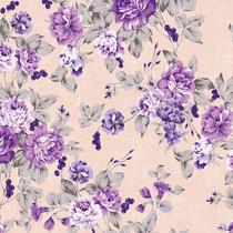 Papel de Parede Adesivo Floral Roxo - 115