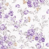 Papel de Parede Adesivo Floral Roxo - 198