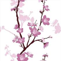Papel De Parede Adesivo Floral Sakura Cerejeira - 12M