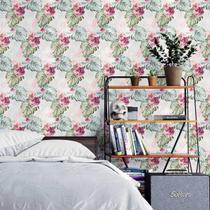 Papel de Parede Adesivo Folhas e Flores N03136 Rolo 0,58x3M Papel de Parede Adesivo Folhas e Flores N03136 Rolo 0,58x3M