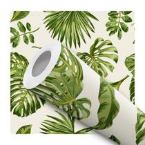 Papel de Parede Adesivo Folhas Folhagem Bege Verde Costela de Adão Natureza Moderno Quarto Sala Papel de Parede Adesivo Folhas Folhagem Bege Verde Costela de Adão Natureza Moderno Quarto Sala