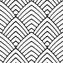 Papel de Parede Adesivo Formas Pretos e Branco Minimalista Moderno Quarto Sala de Estar
