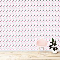 Papel De Parede Adesivo Fosco Vinil Abstrato Espirais Brancos 3d Toques Pinks e Preto 3m