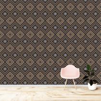 Papel De Parede Adesivo Fosco Vinil Abstrato Estilo Mandas Tons Escuros e Claros no 2D 3m