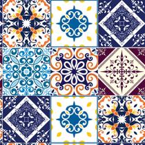 Papel De Parede Adesivo Fosco Vinil Azulejo 04 Antigo 3,05m