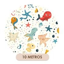 Papel de Parede Adesivo Fundo do Mar Colorido Infantil Papel de Parede Adesivo Fundo do Mar Colorido Infantil